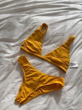 O'Neill Mustard Yellow Triangle Bikini Set